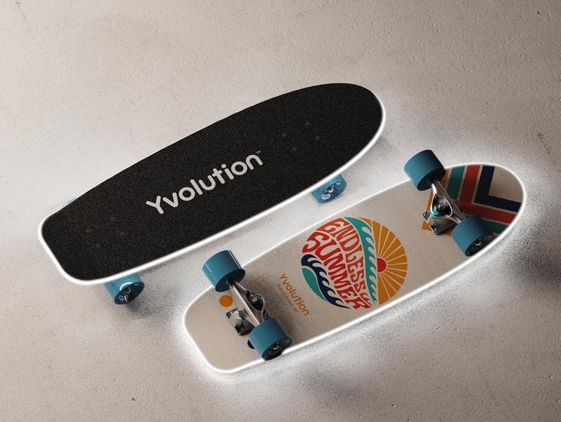 Yvolution Cruiser LED Skateboard (76.2 cm, White) - Image 2